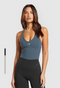 GS | Halter Neck Cami with Shelf - Titanium Blue